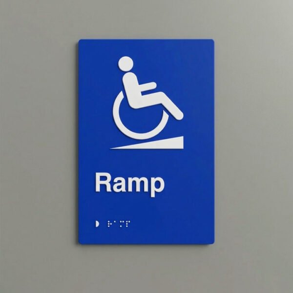 Ramp Access | 6 x 9" | Tactile ADA Compliant Signage