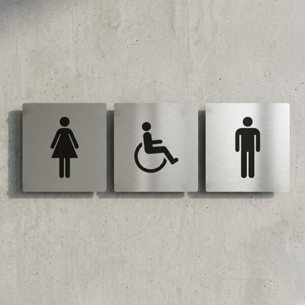 SS Etching I Engraving I Toilet Signs I 6 x 6"