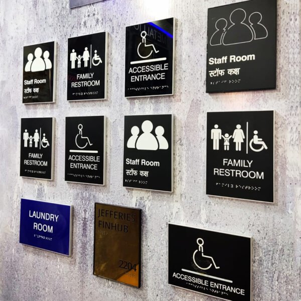 Ada Signs | Acrylic  Braille Signage | Customized Size