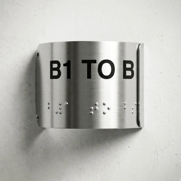 SS Handrail | Custom Size | Tactile ADA Compliant Signage