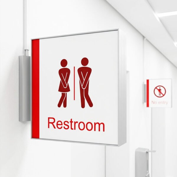 Washroom Signage | Double Side | Wall Projected signage  | Modular Signage