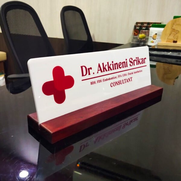 Table Name Board I Wood & Acrylic I Single Side I Custom Size