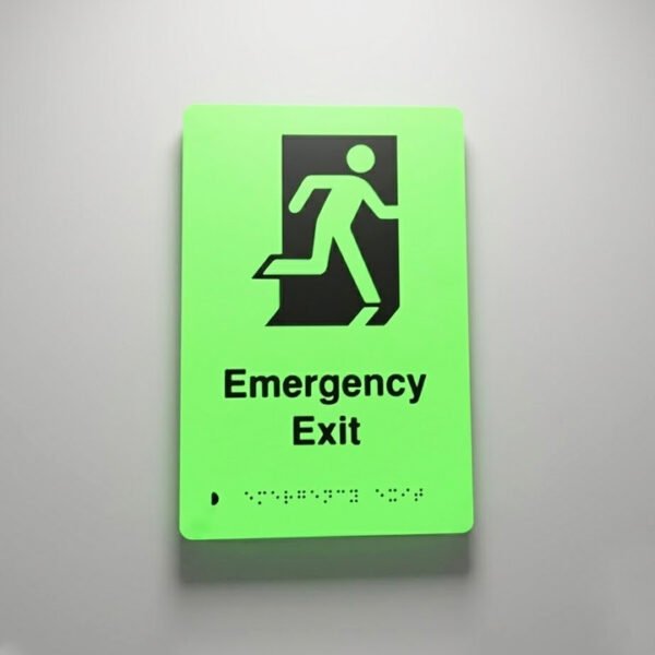 Emergency Exit | 6 x 9" | Tactile ADA Compliant Signage
