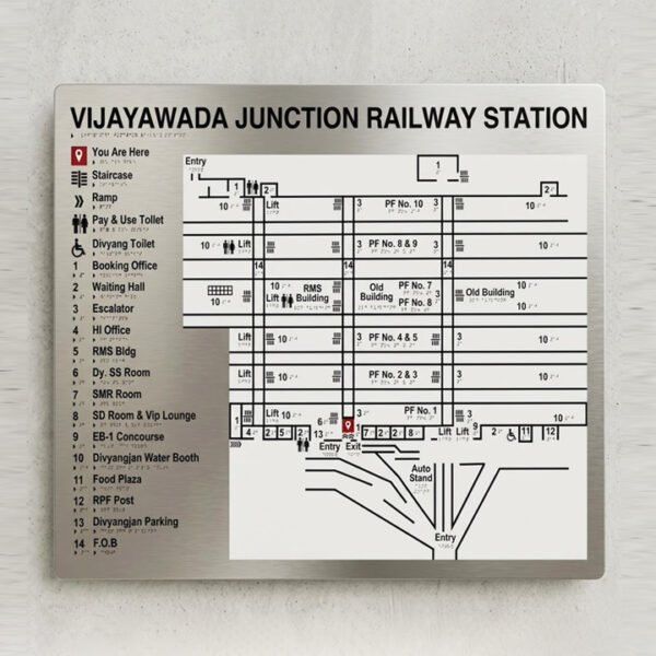 SS Tactile Map | 48 x 36" | Tactile ADA Compliant Signage