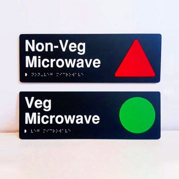 Microwave | Custom Size | Tactile ADA Compliant Signage