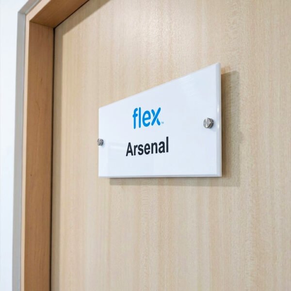 Door Nameboard | Acrylic  | UV Vinyl Print | SS 304 Stud