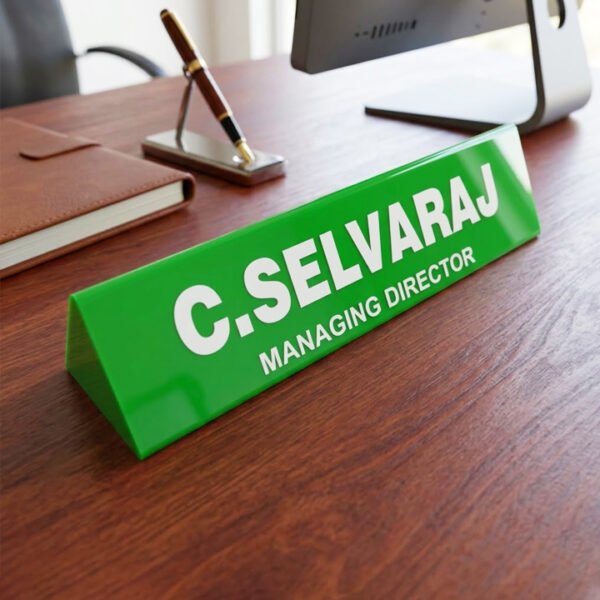 Acrylic Name Board I Etching I Vinyl I Double Side I 12 x 3"