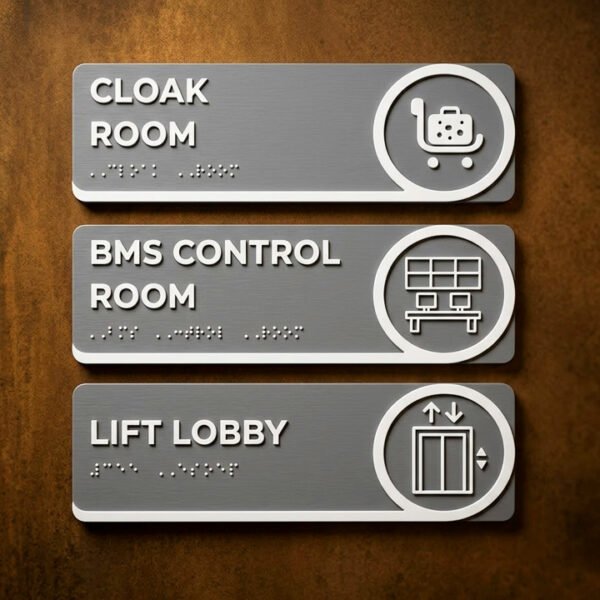 Acrylic Room Signage | Custom Size | Tactile ADA Compliant Signage