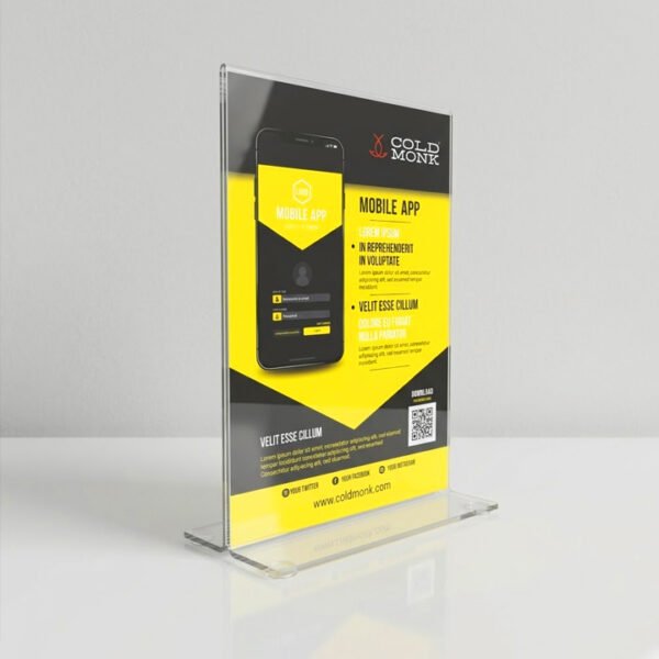 Brochure Holder | Acrylic | Double Side | A4