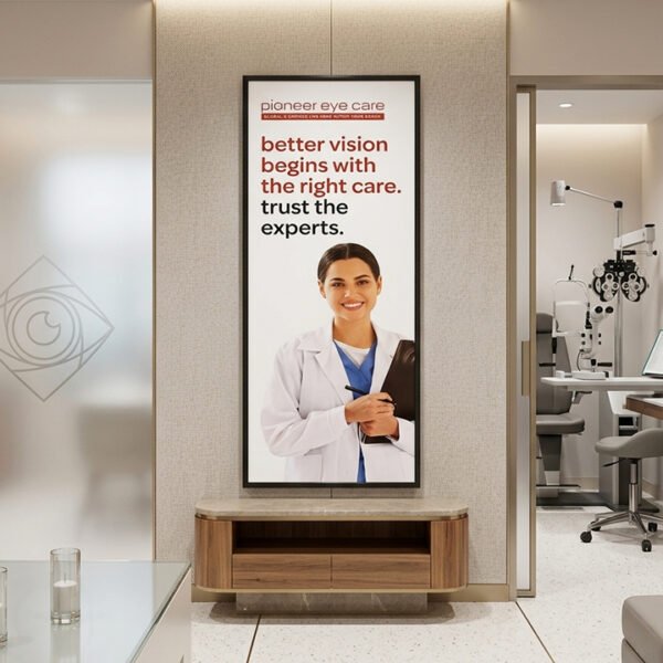 Flat Clip-on Frame | Non Lit | Black Frame | UV Print