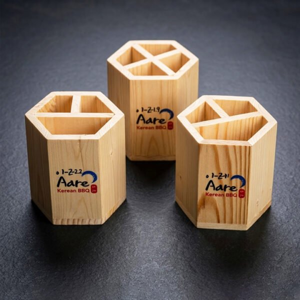 Pen Holder | Table Top | Solid Wood | UV Print | Pen Stand