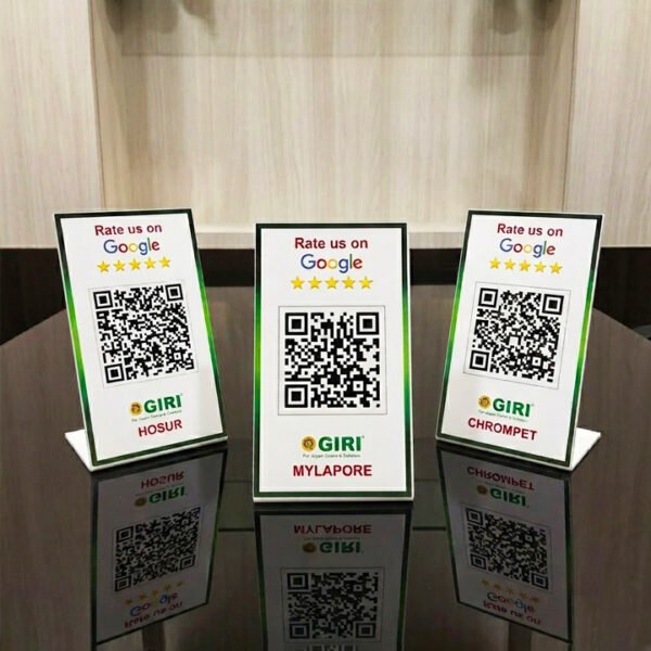 QR Stand | Acrylic | UV Vinyl Print | Custom Design | 4 x 7"
