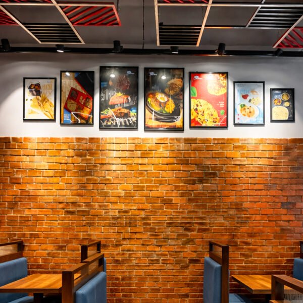 Restaurant Menu Board | Clip On | Non Lit | Black frame | Custom Size