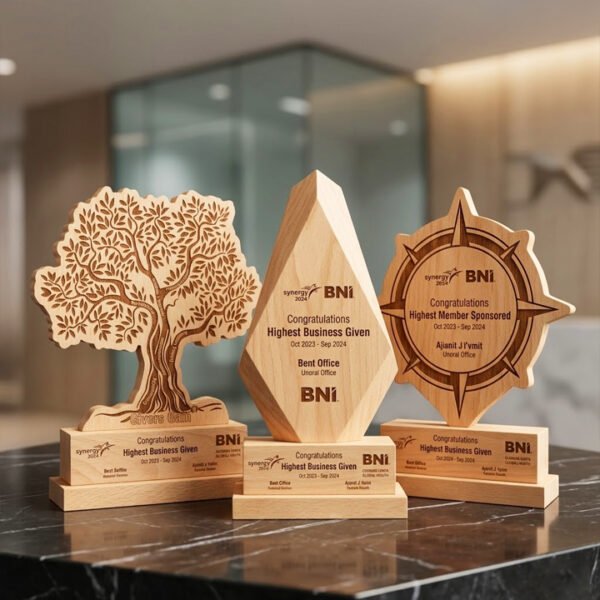Wooden Trophy | Custom Shapes | Solid Wood | Engraved
